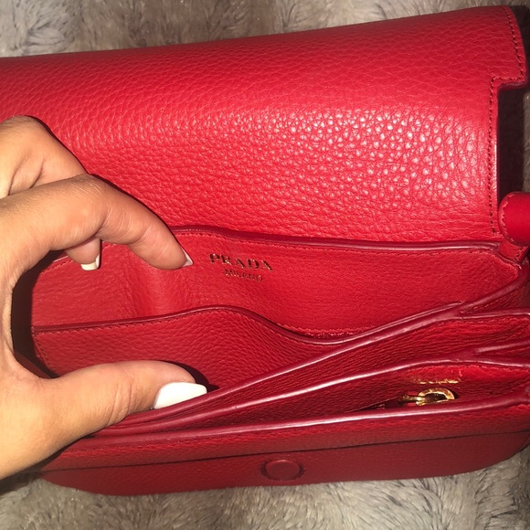 Authentic Red Prada Crossbody - Picture 3 of 8